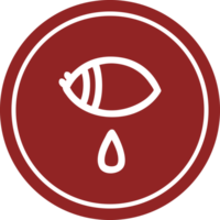 crying eye circular icon symbol png