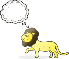 drawn thought bubble cartoon lion png