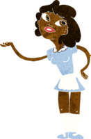 cartoon waitress serving png