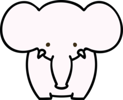 hand drawn quirky cartoon elephant png