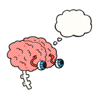 drawn thought bubble cartoon brain png