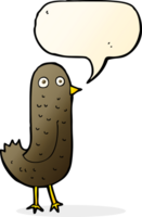 funny cartoon bird with speech bubble png