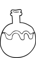 drawn black and white cartoon magic potion png