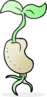 drawn cartoon sprouting seed png