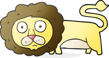 tiré dessin animé Lion png