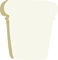 flat color style cartoon slice of bread png