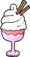 postre de helado de dibujos animados png