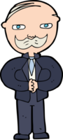 cartoon old man with mustache png