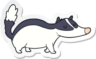 sticker of a cartoon badger png