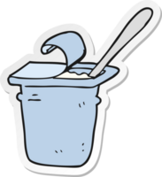 sticker of a cartoon yogurt png