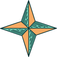 iconic tattoo style image of a star png