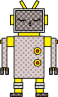 comic book style cartoon of a robot png