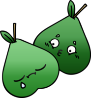 gradient shaded cartoon of a pears png