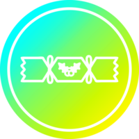 Weihnachten Cracker kreisförmig Symbol mit cool Gradient Fertig png