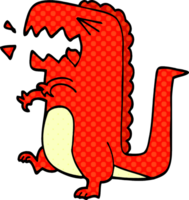 Cartoon-Doodle brüllender Dinosaurier png