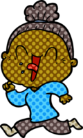 cartoon happy old woman png