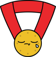 mignonne dessin animé de une or médaille png