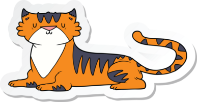 sticker of a cartoon tiger png