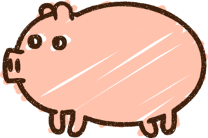 Pig Chalk Drawing png