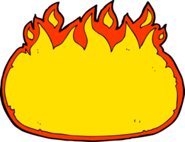 bordure de feu de dessin animé png