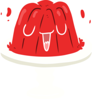 gelée de dessin animé de style plat couleur png