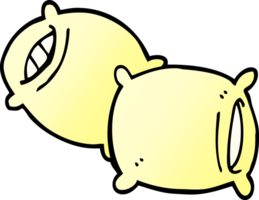 almohada de garabato de dibujos animados png