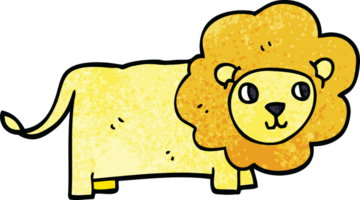 cartoon doodle lion png