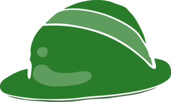 chapeau melon de dessin animé de style plat couleur png