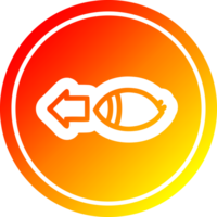 encarando olho circular ícone com caloroso gradiente terminar png