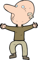 cartoon worried middle aged man png