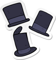 sticker of a cartoon top hats png