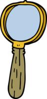 cartoon doodle magnifying glass png