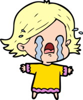 cartoon woman crying png