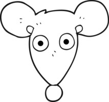 drawn black and white cartoon mouse png