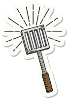 sticker of a tattoo style kitchen spatula png