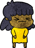 niña enojada de dibujos animados png