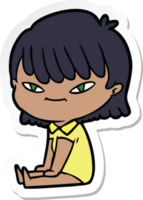 sticker of a cartoon woman png