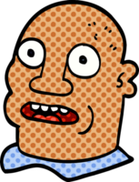 doodle dos desenhos animados de uma cabeça de um homem png