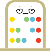 flat color retro cartoon of a abacus png