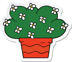 sticker of a cartoon plant png