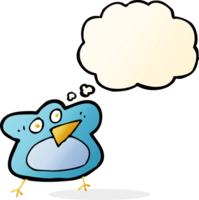 funny cartoon robin with thought bubble png