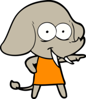 contento cartone animato elefante png