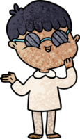 cartoon boy wearing spectacles png