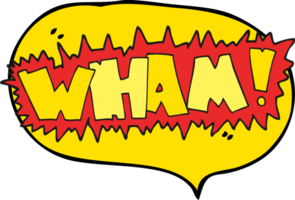 disegnato discorso bolla cartone animato Wham simbolo png