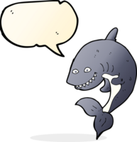 tiburón de dibujos animados con burbujas de discurso png