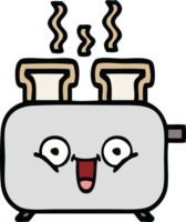 cute cartoon of a of a toaster png