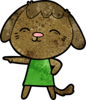 chien de dessin animé heureux png