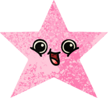 retro ilustração estilo desenho animado do uma Estrela peixe png