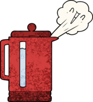 cartoon electric kettle boiling png