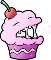 lustiger Cartoon-Cupcake png